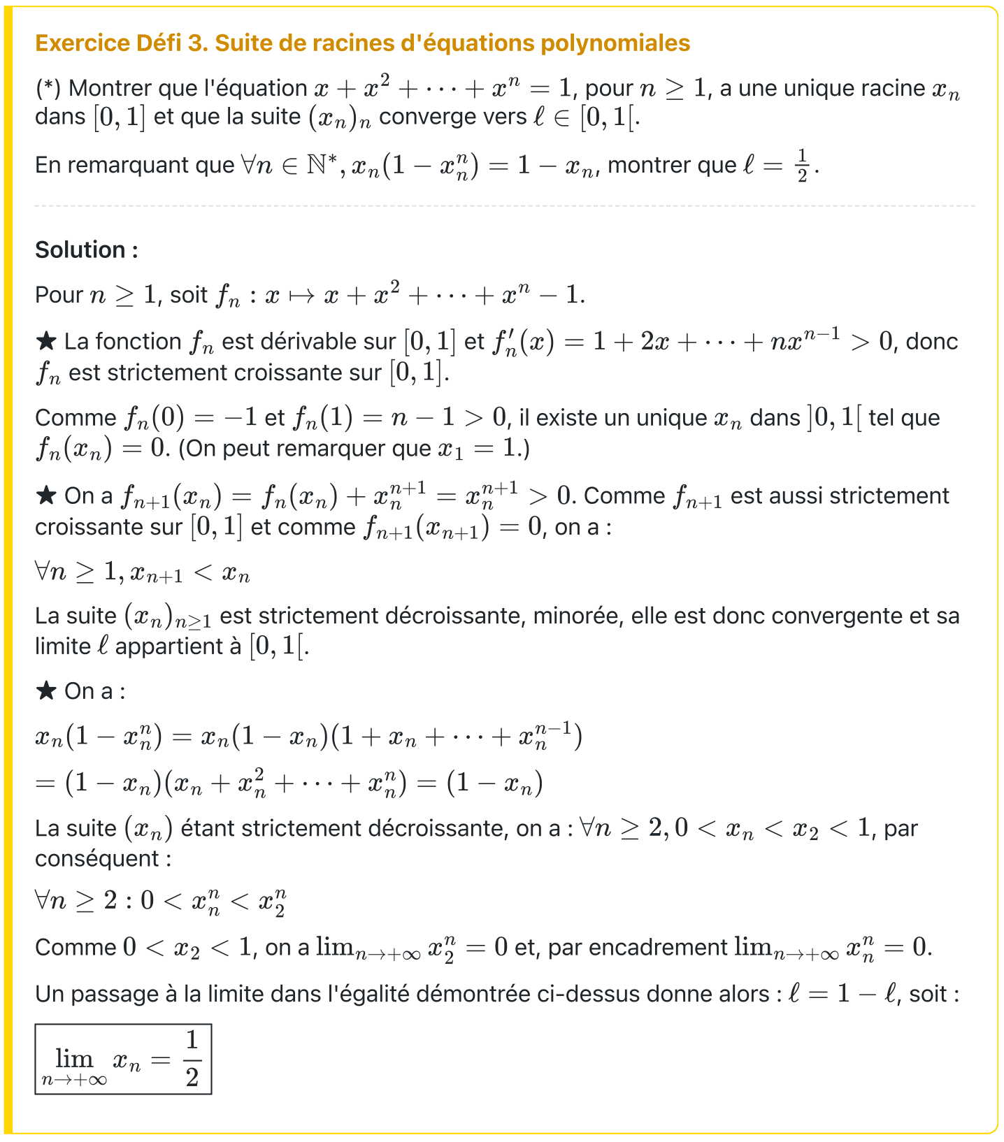 Exemple de corrigé niveau concours